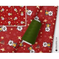 Tissu de Noël au mètre Sans substances nocives motif panda