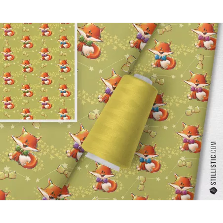 Tissu au mètre Sans substances nocives motif renard sur commande coton bio gots, minky, velours, simili-cuir Oekotex sans substa