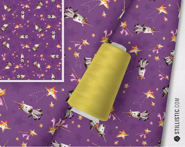 Tissu au mètre Sans substances nocives motif licorne sur commande coton bio gots, minky, velours, simili-cuir Oekotex sans subst