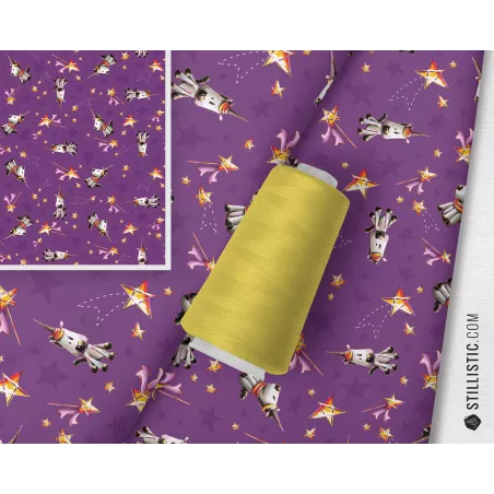Tissu au mètre Sans substances nocives motif licorne sur commande coton bio gots, minky, velours, simili-cuir Oekotex sans subst