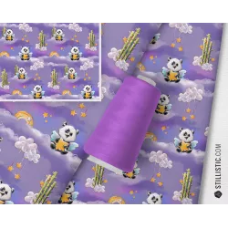 Tissu au mètre Sans substances nocives motif panda sur commande coton bio gots, minky, velours, simili-cuir Oekotex sans substan