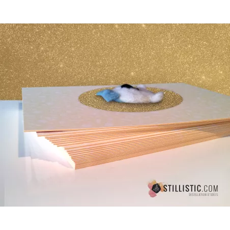 Carte de voeux grand format Ours et noeud papillon + enveloppe