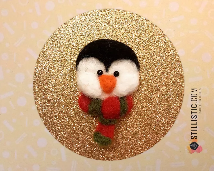 Carte de voeux grand format Pingouin + enveloppe