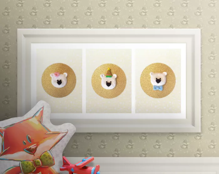 Carte de voeux grand format Panda Noël + enveloppe