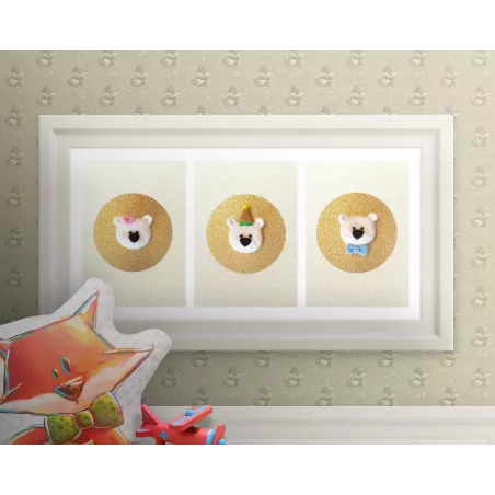 Carte de voeux grand format Panda Noël + enveloppe