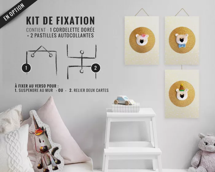 Carte de voeux grand format Renne Noël + enveloppe