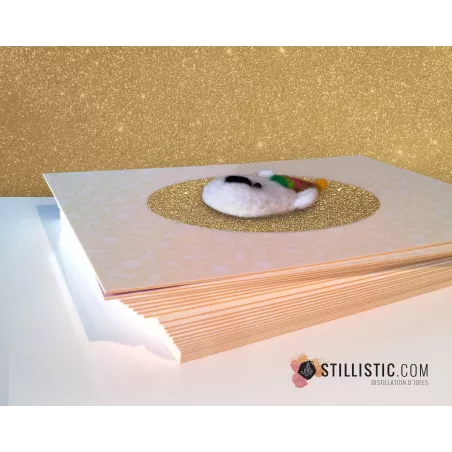 Carte de voeux grand format Renne Noël + enveloppe