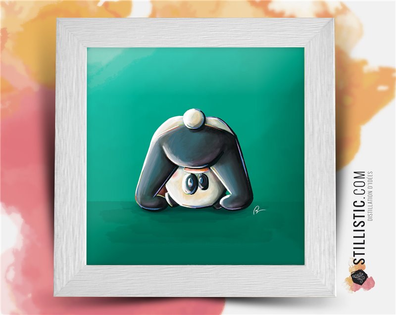 Cadre carré avec Illustration Panda pour Chambre Enfant bébé 25x25cm