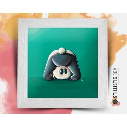 Cadre carré avec Illustration Panda pour Chambre Enfant bébé 25x25cm