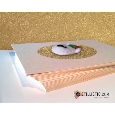 Carte de voeux grand format Ours chapeau anniversaire + enveloppe