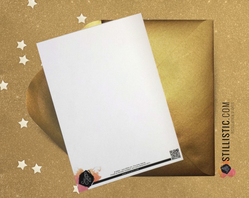 Carte de voeux grand format Renard Noël + enveloppe