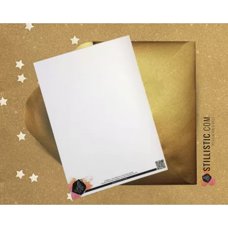 Carte de voeux grand format Chat Noël + enveloppe