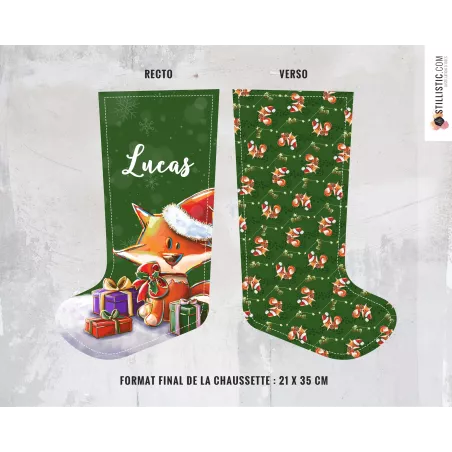 Coupon tissu Chaussettes de Noël à découper et coudre tigre ours panda renard coton bio gots, minky, velours, simili-cuir Oekote