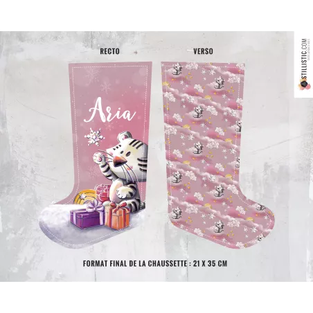 Coupon tissu Chaussettes de Noël à découper et coudre tigre ours panda renard coton bio gots, minky, velours, simili-cuir Oekote