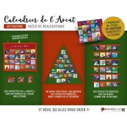 Coupon tissu Calendrier de l'Avent à découper et à coudre