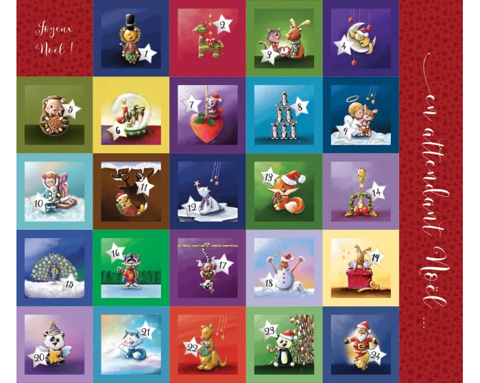 Coupon tissu Calendrier de l'Avent à découper et à coudre