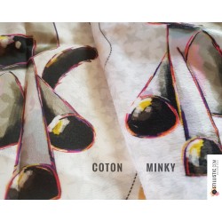 Coupon illustré Chat bonbons coton ou minky