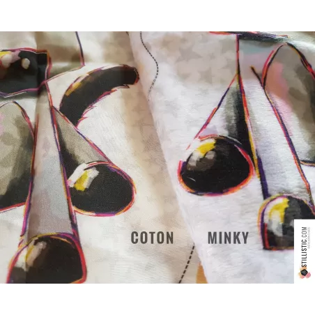 Coupon illustré Chat bonbons coton ou minky