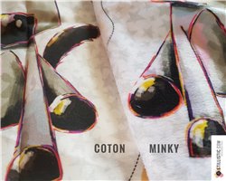 Coupon illustré Tigre momie coton ou minky