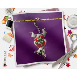 Coupon tissu illustré Noël Maki-catta coton ou minky