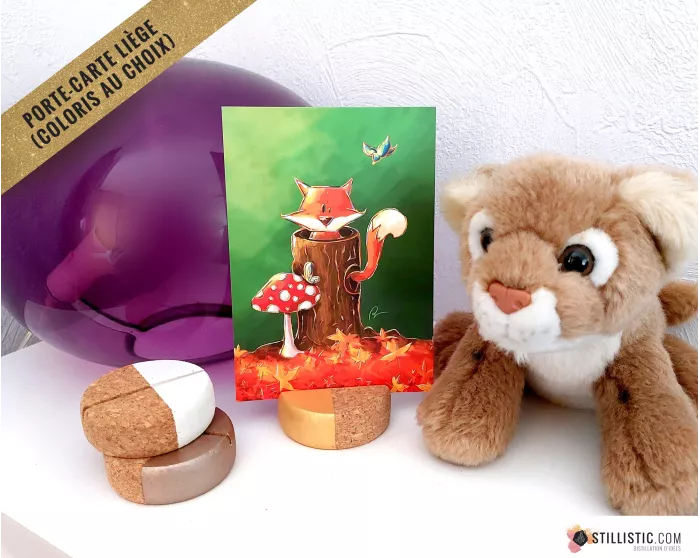 Support en liège made in France, réalisé par une créatrice française et décoré par mes soins.