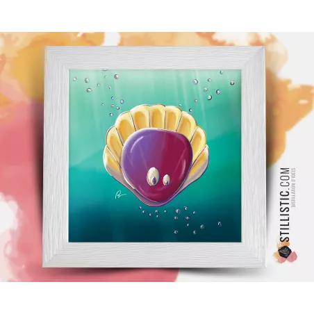 Cadre carré avec Illustration Roudoudou 25x25cm