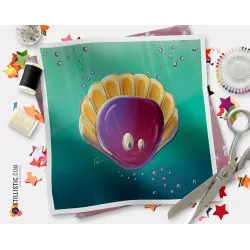 Coupon tissu illustré Roudoudou coton ou minky