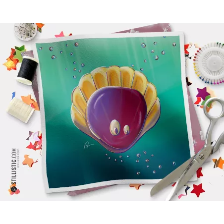 Coupon tissu illustré Roudoudou coton ou minky