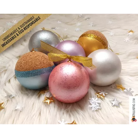 Boule de Noël Ours Panda Renard Licorne incassable personnalisable et éco-responsable