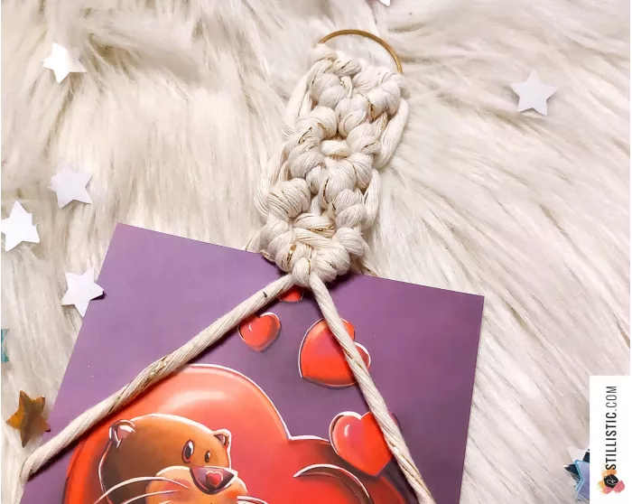 Porte-carte macramé