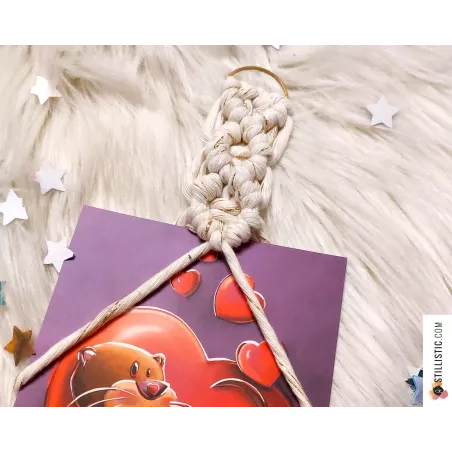 Porte-carte macramé