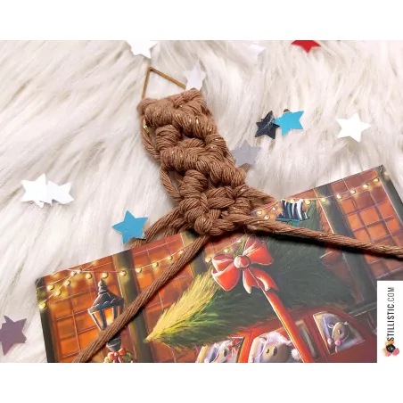 Porte-carte macramé