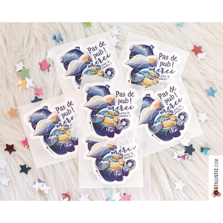 Autocollant stop pub Tigre et Planète