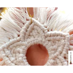 Décoration sapin étoiles en macramé