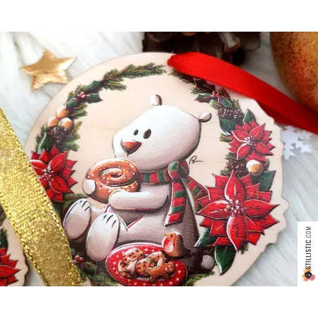 Décorations de Noël en bouleau animaux