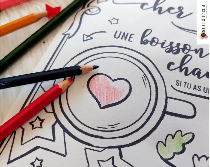 Set de table du Père Noël à imprimer et colorier