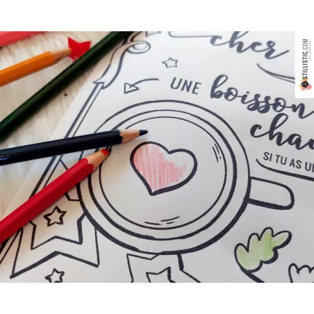 Set de table du Père Noël à imprimer et colorier