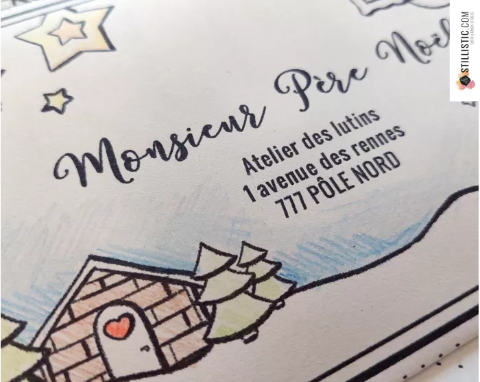 Lettre au Père Noël + enveloppe à imprimer et colorier