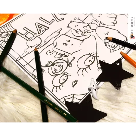Set de table Halloween à imprimer et colorier