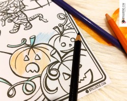 Set de table Halloween à imprimer et colorier