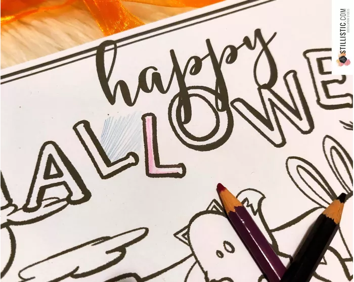 Set de table Halloween à imprimer et colorier