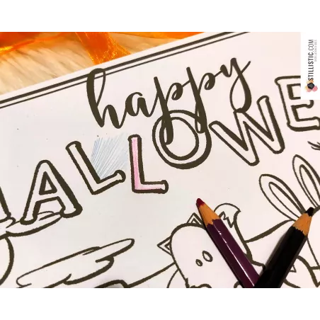 Set de table Halloween à imprimer et colorier