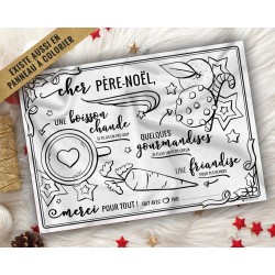 Coupon tissu Set de Table du Père Noël à découper et à coudre