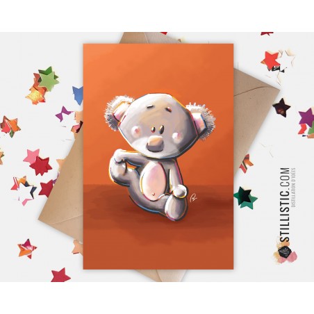 Carte de voeux Illustration Bébé koala