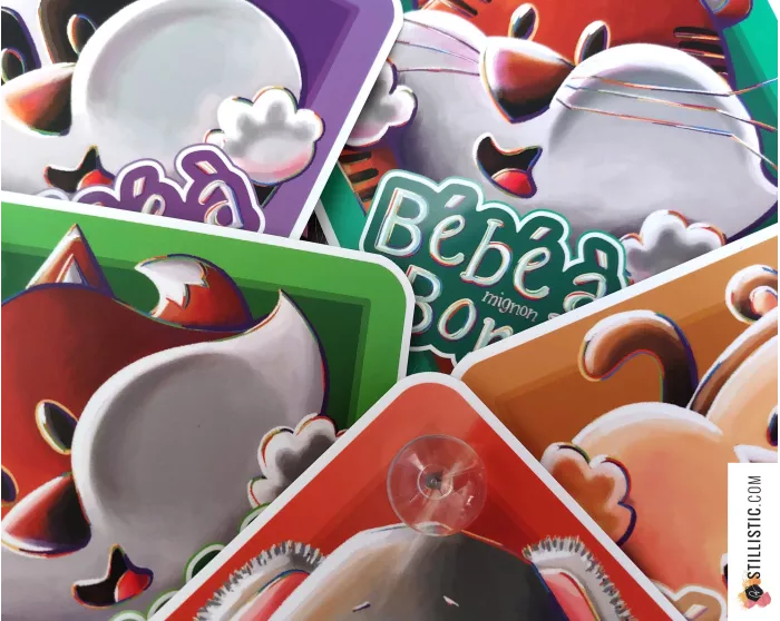 Pancarte voiture bébé à bord animal Singe avec ventouse