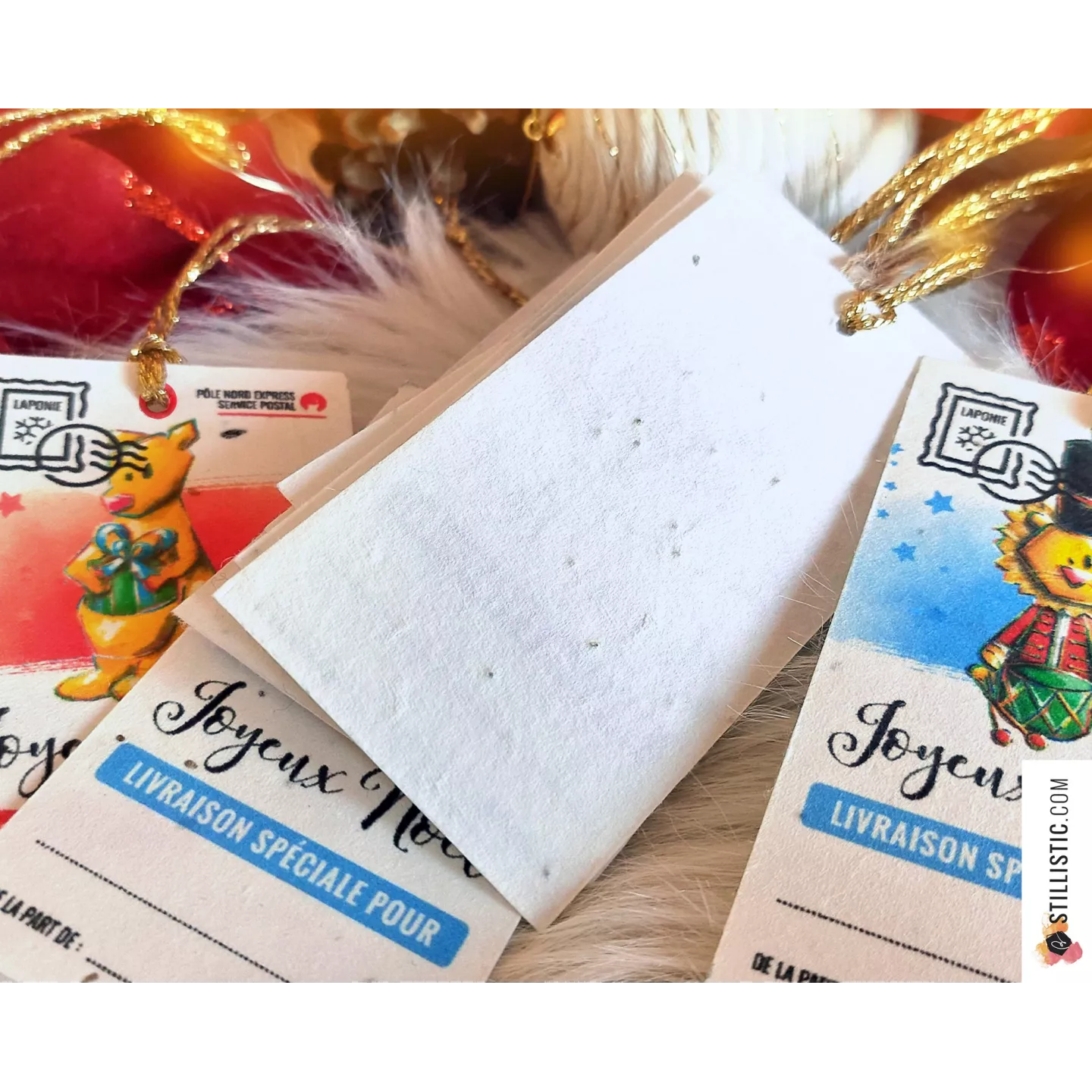 Etiquettes cadeaux animaux de Noël à planter (éco-responsable)