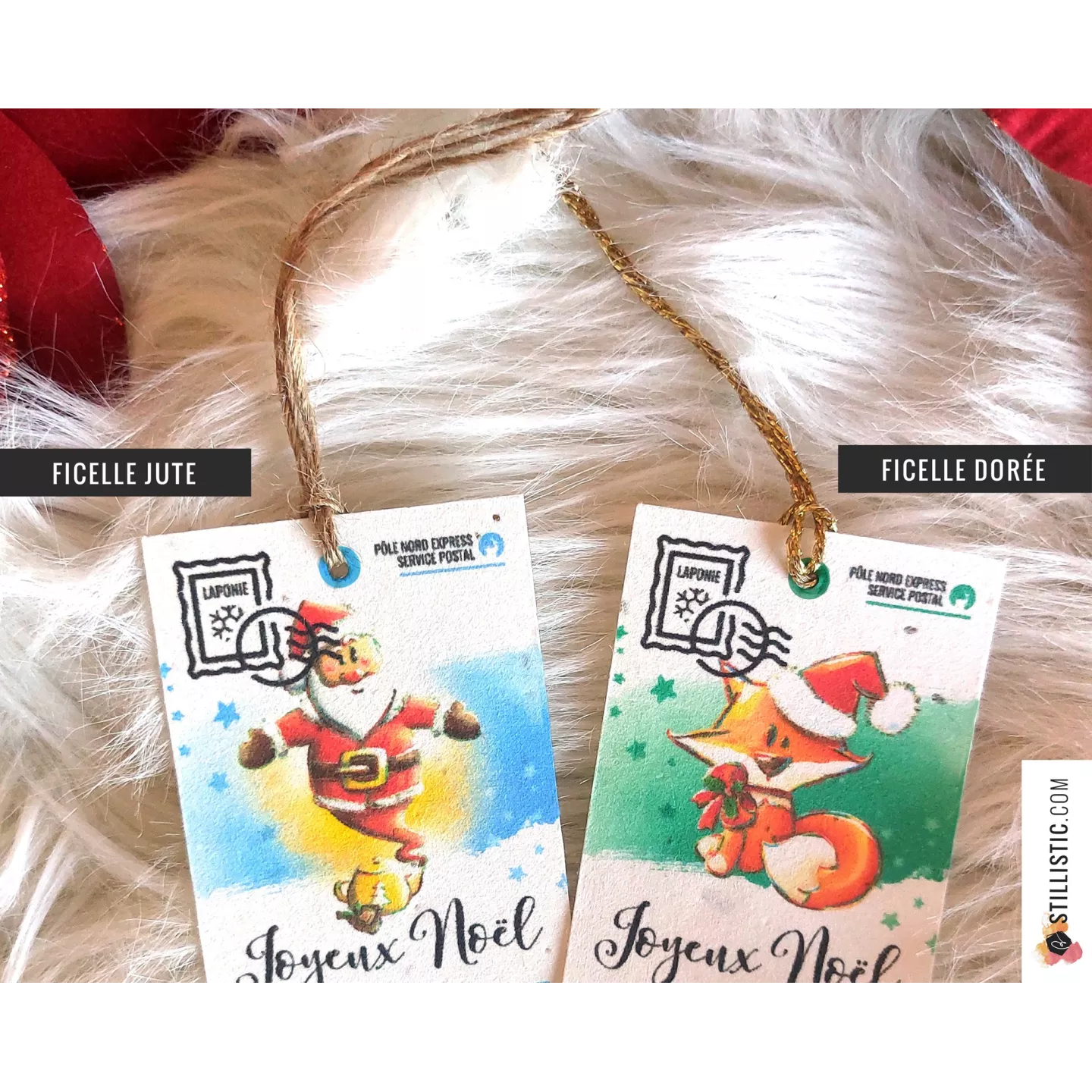 Etiquettes cadeaux animaux de Noël à planter (éco-responsable)