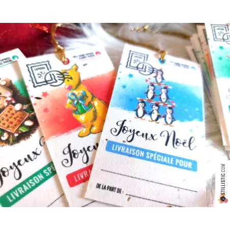 Etiquettes cadeaux animaux de Noël à planter (éco-responsable)
