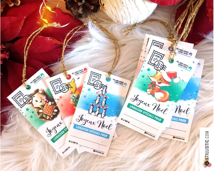 Etiquettes cadeaux animaux de Noël à planter (éco-responsable)