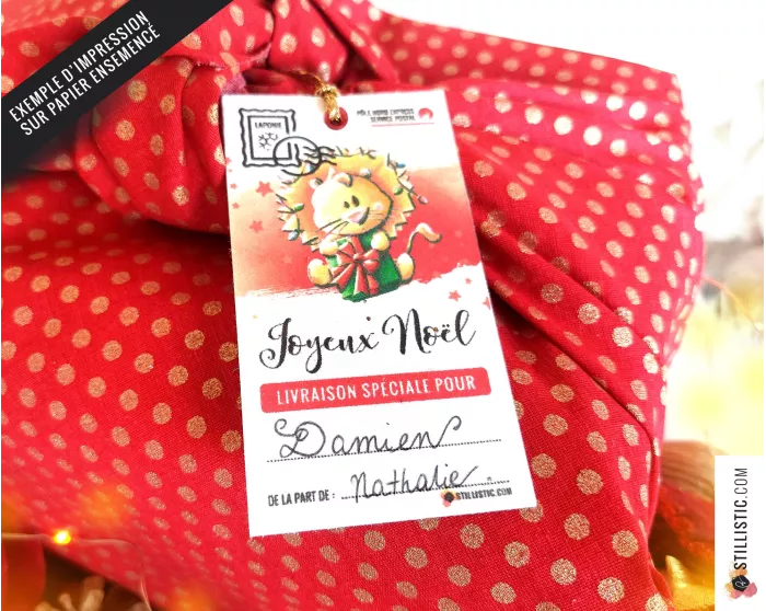 Etiquettes cadeaux de Noël à télécharger et imprimer